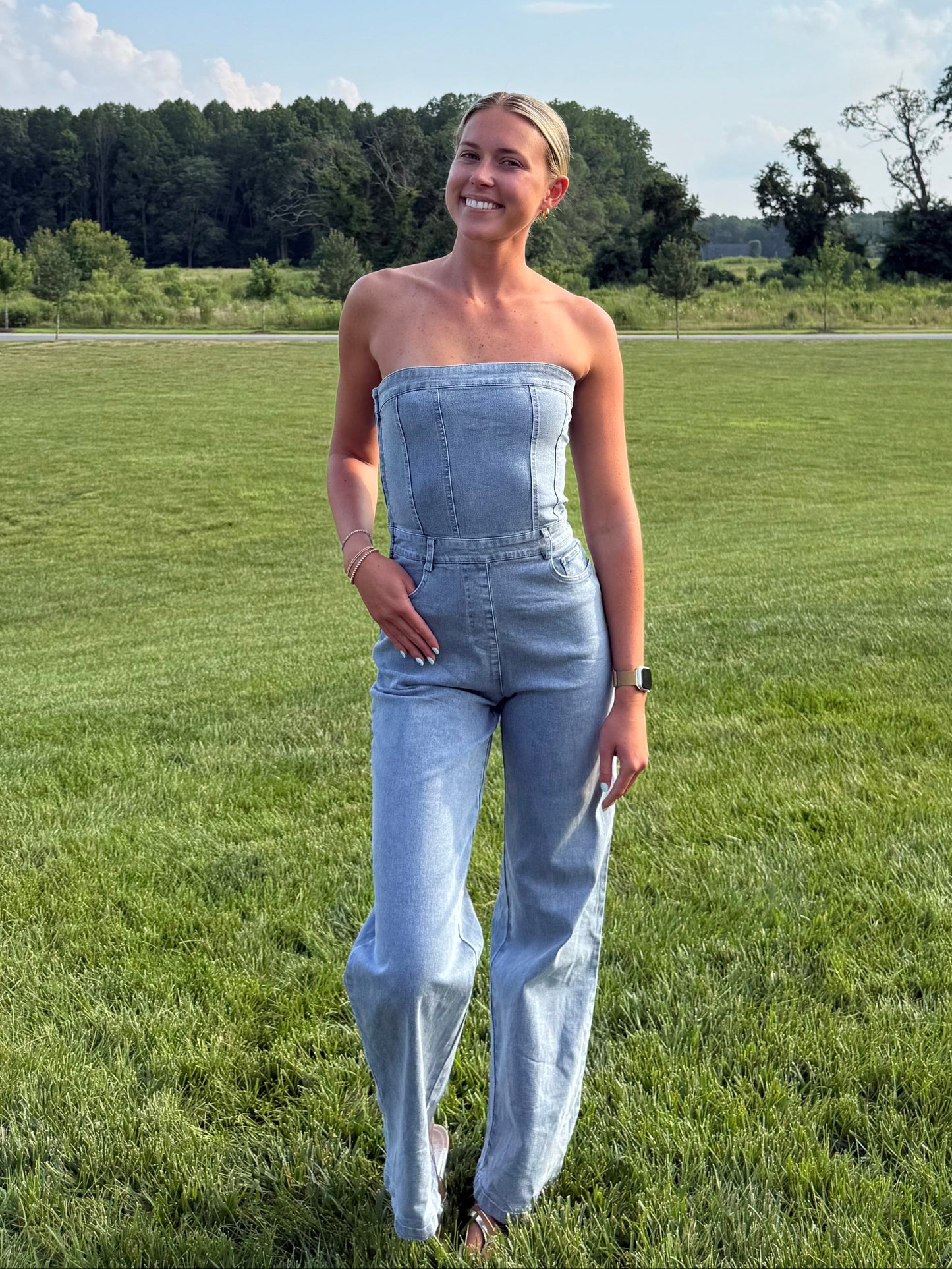 Lainey Denim Jumpsuit