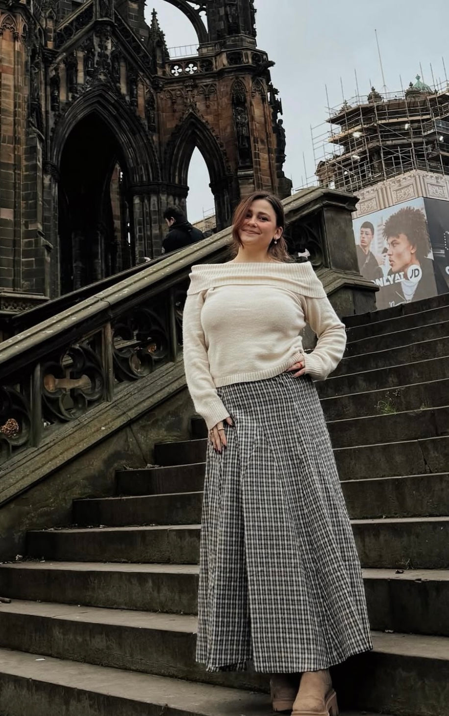 Graceful Plaid Maxi Skirt