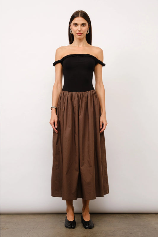 Ella Mixed Media Maxi Dress