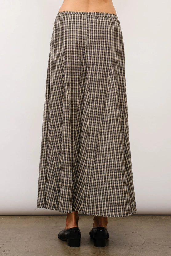Graceful Plaid Maxi Skirt