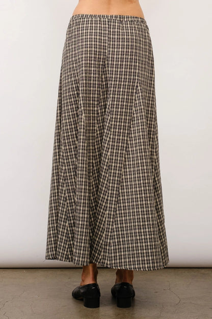 Graceful Plaid Maxi Skirt