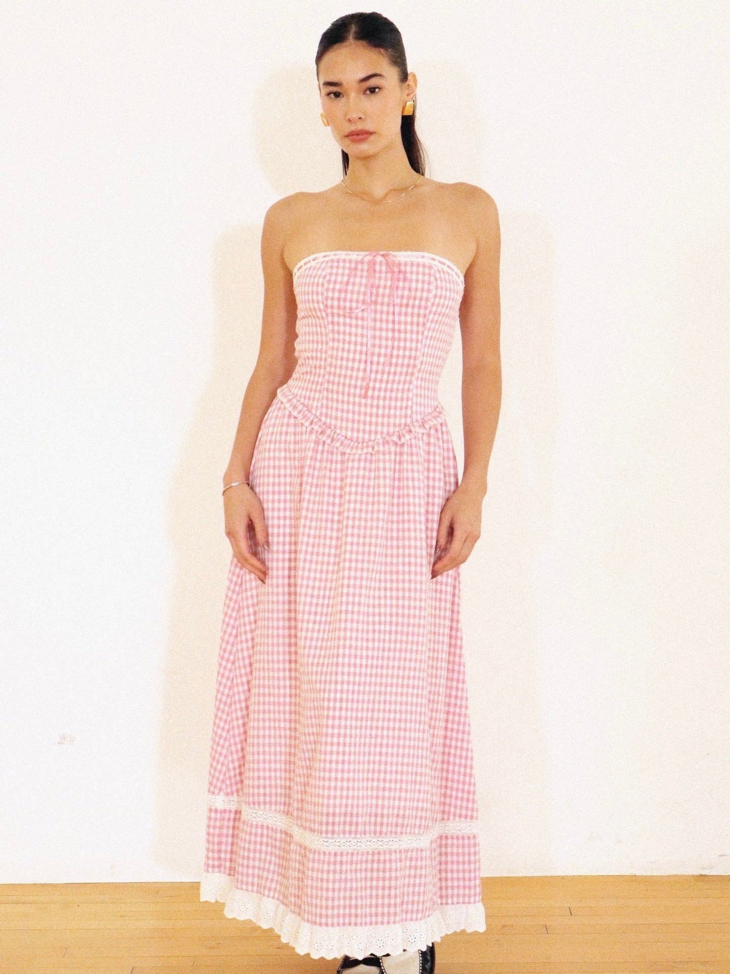 Bella Gingham Maxi