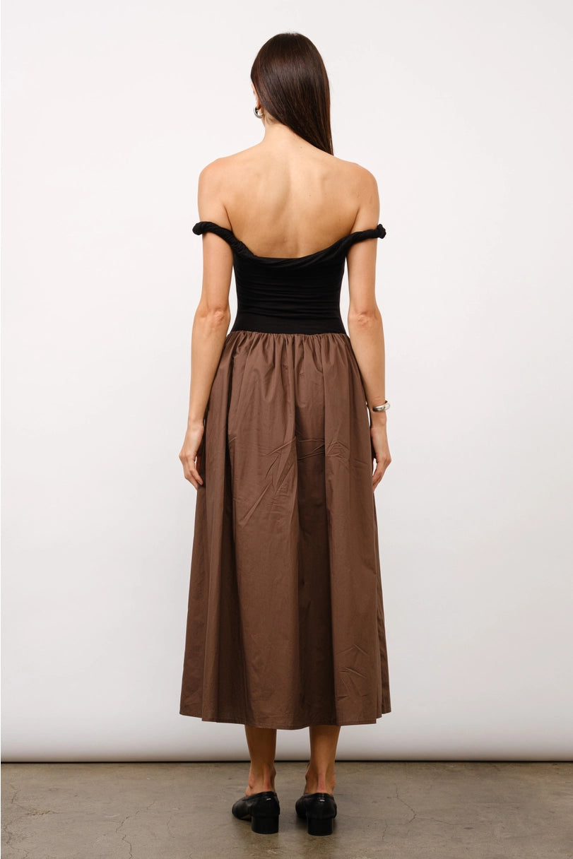 Ella Mixed Media Maxi Dress