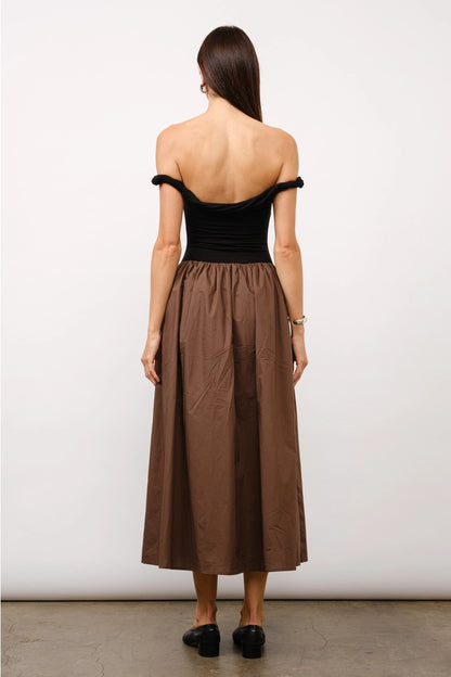 Ella Mixed Media Maxi Dress