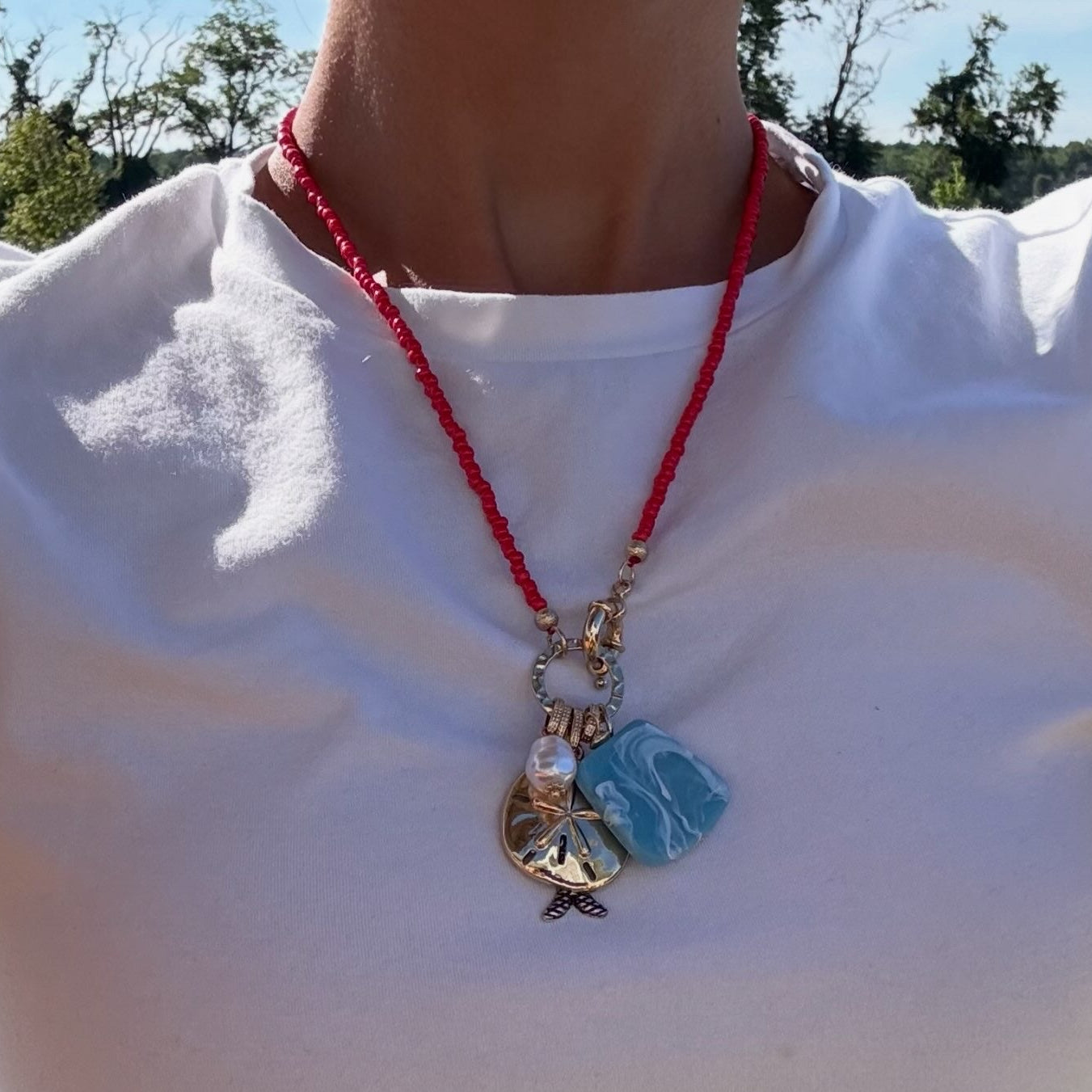 Sunset Sand Dollar Necklace