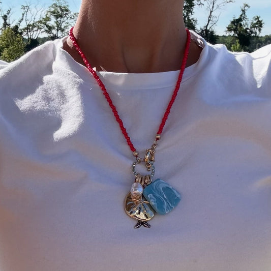 Sunset Sand Dollar Necklace