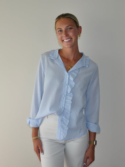 Jamie Seersucker Button Up