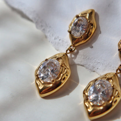 Golden Tide Drop Earrings