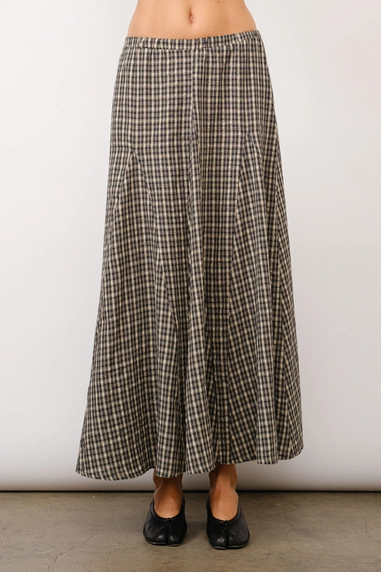 Graceful Plaid Maxi Skirt
