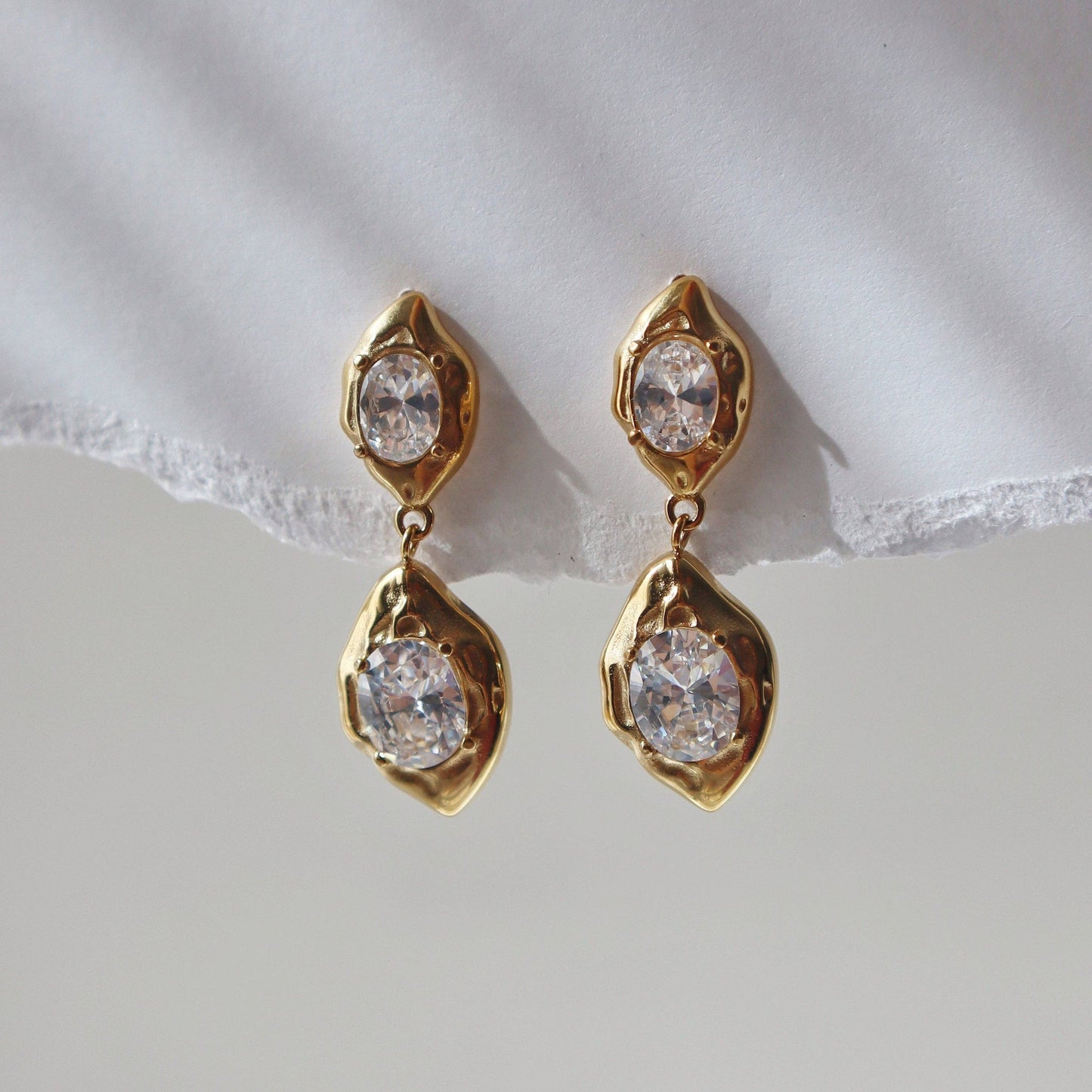 Golden Tide Drop Earrings