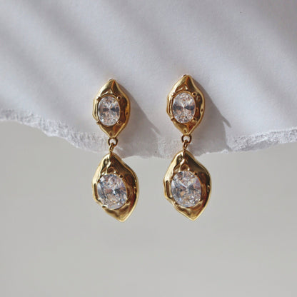 Golden Tide Drop Earrings