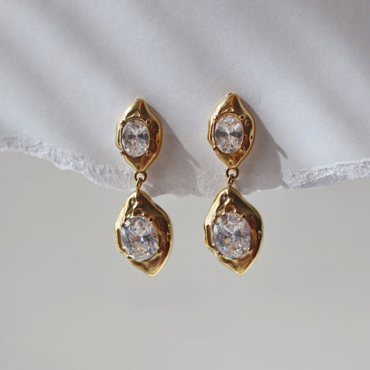 Golden Tide Drop Earrings